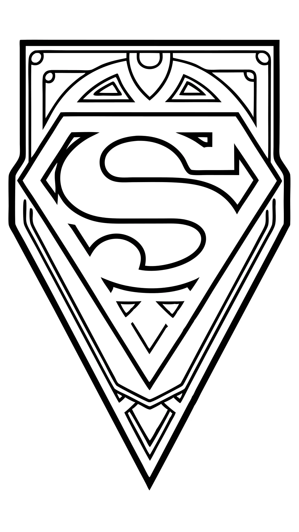 Páginas para colorear del logotipo de Superman